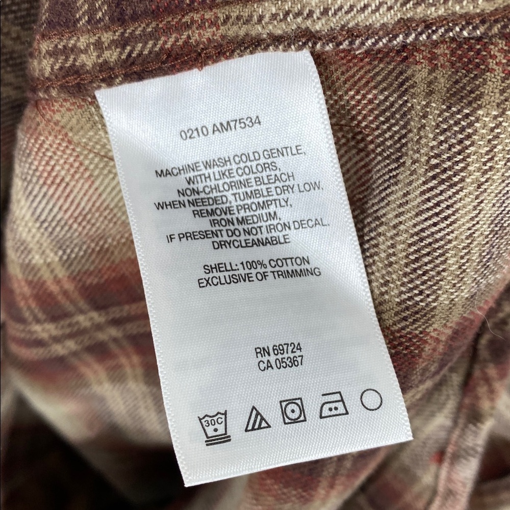 Columbia Men's Flannel Plaid Shirt in Brown and Tan XL - Picture 9 of 9